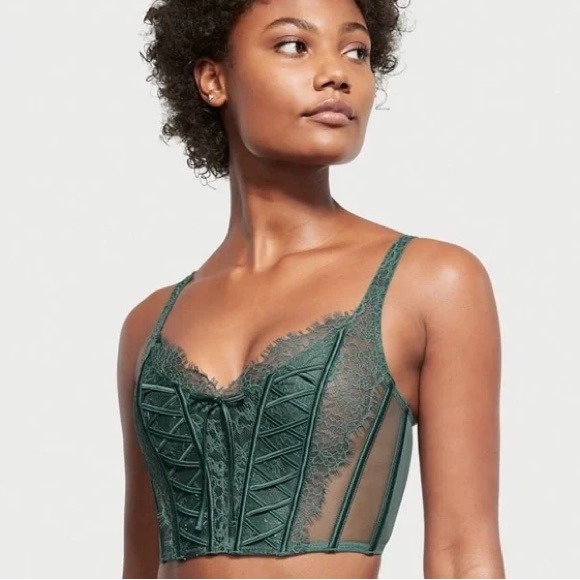 victoria secret green dream angels bustier - Picture 1 of 2